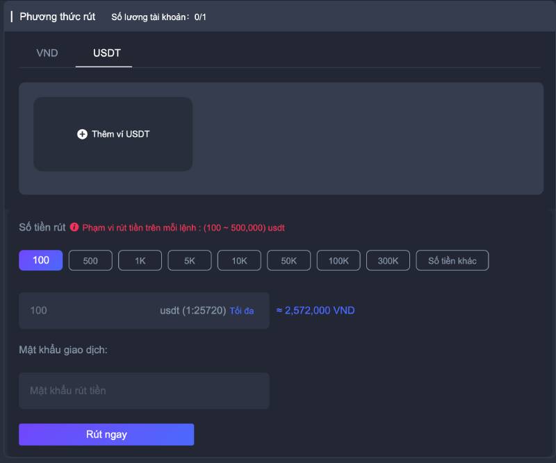 Hướng Dẫn Rút Tiền S666 Về Tài Khoản Ngay Chỉ 2 Phút 4 Rút tiền qua USDT (Crypto)
